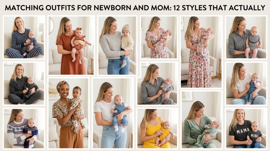 Matching Outfits for Newborn and Mom